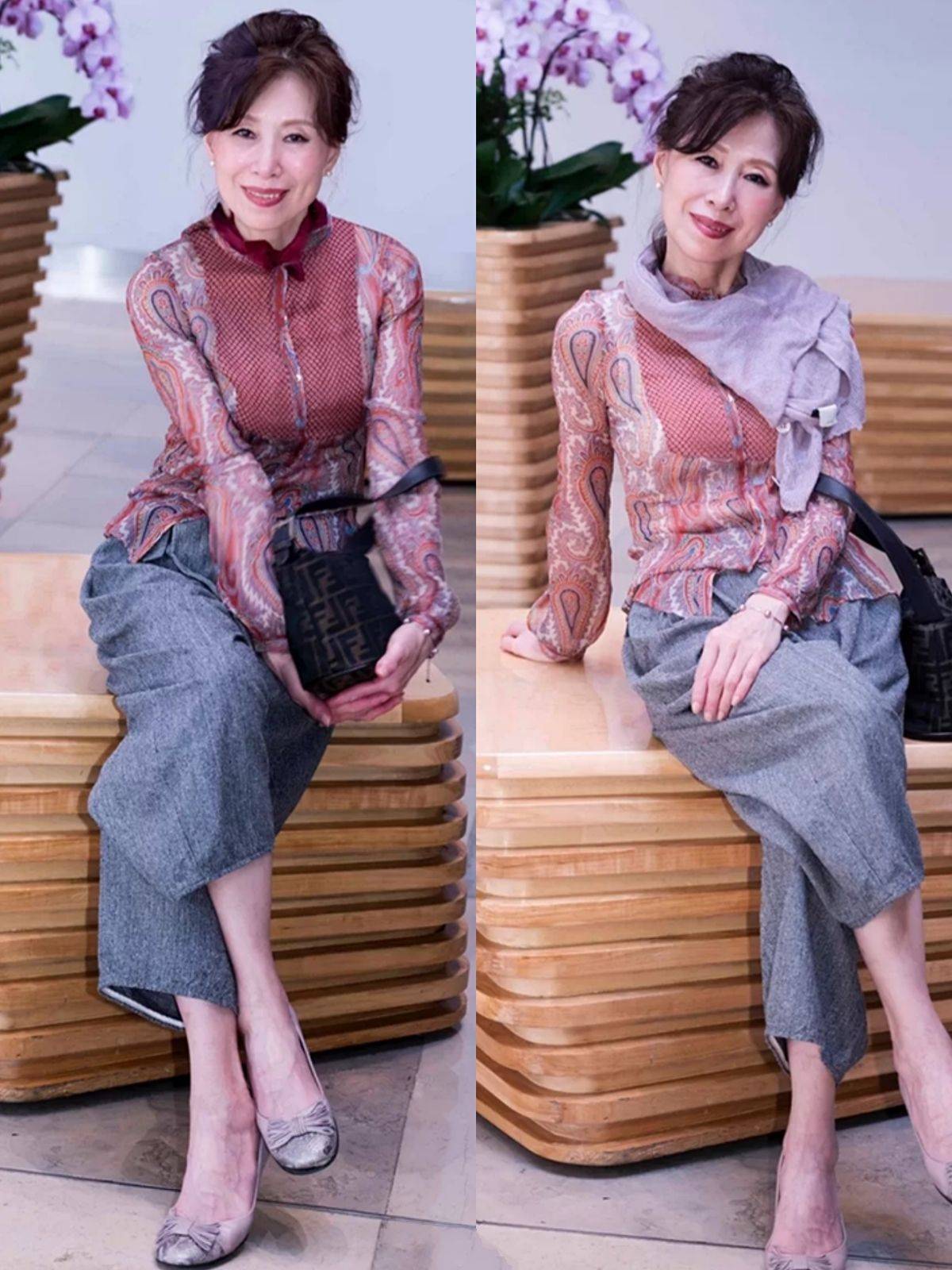 身材也难免不如年轻时候纤细,这时需要借助松紧结合原则来打造张弛有