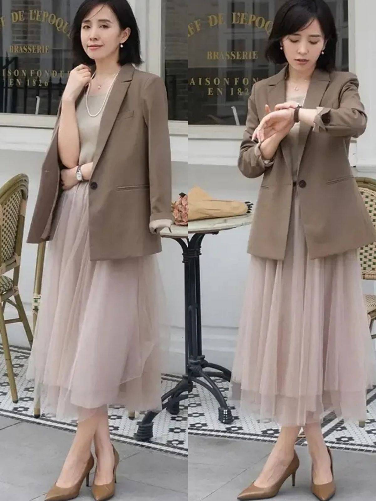 下装|穿衣讲究的40岁女人,衣服靠搭不靠买,入秋后一衣多穿实用又优雅