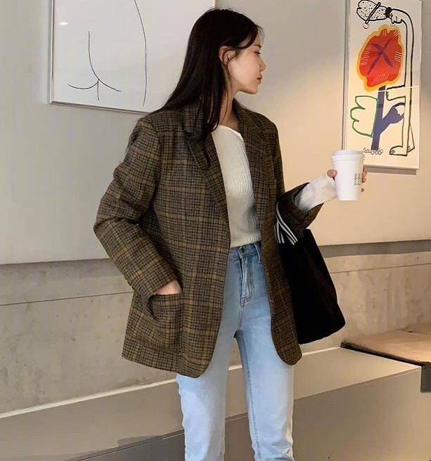 身材|春季百搭小西服，搭配简约更有气质，矮个子妹子也能驾驭