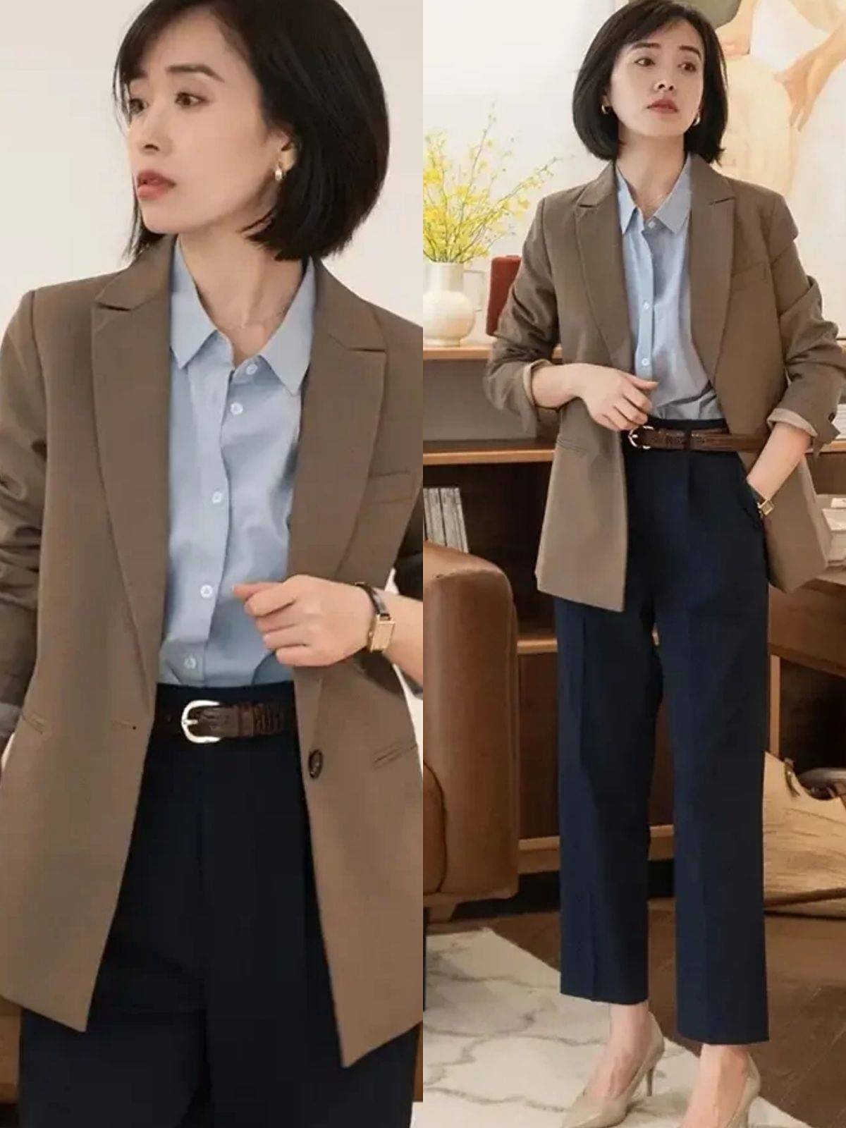 下装|穿衣讲究的40岁女人,衣服靠搭不靠买,入秋后一衣多穿实用又优雅