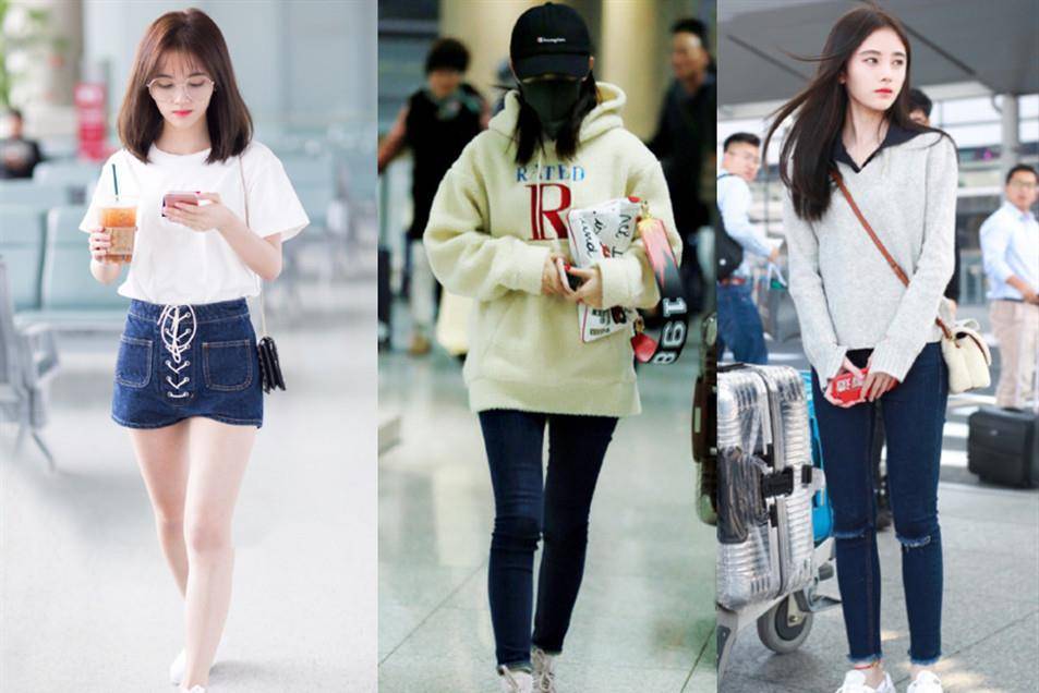 短裙|29岁鞠婧祎暑假旅行太节约,穿845短裙159cm穿成169cm,谁说她矮