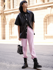 廓形|大幂幂穿搭课堂 PU单品的完美出街教程