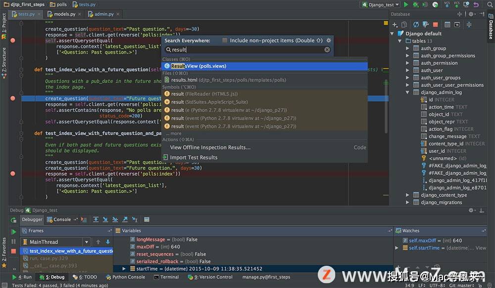 苹果mac智能的python集成开发环境 Pycharm Pro 代码