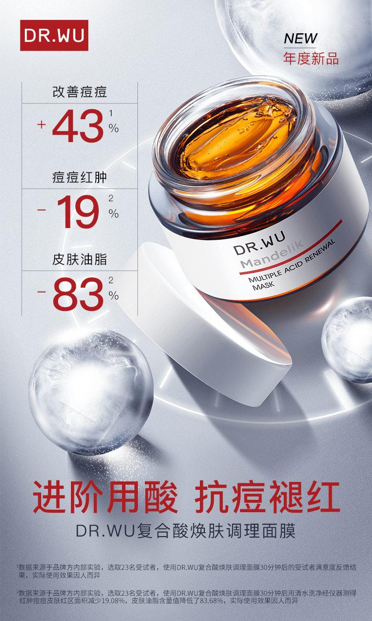 复合|刷酸专家DR.WU达尔肤全面出击 多款医师专研产品解决油痘肌肤问题