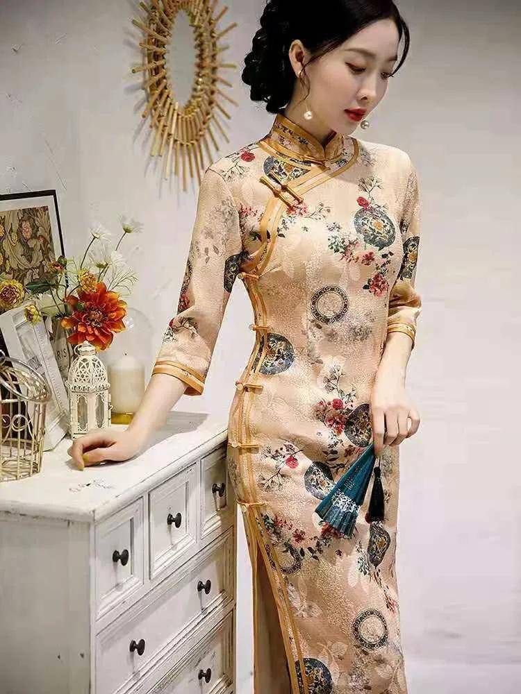 文章|旗袍裙才是今年的流行风，单穿青春打底时尚，贤淑气质显瘦更高级