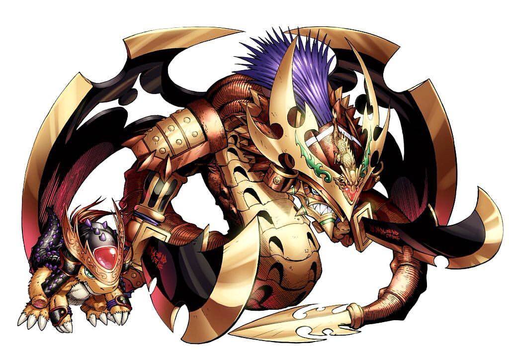 兽"的佩剑,两者都自带x抗体,能联展进化为"阿尔法兽·王龙剑形态"