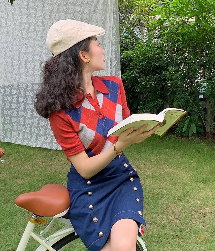 设计|学唐艺昕半身裙配上针织衫,混搭出时髦的美感,穿出属于自己的美