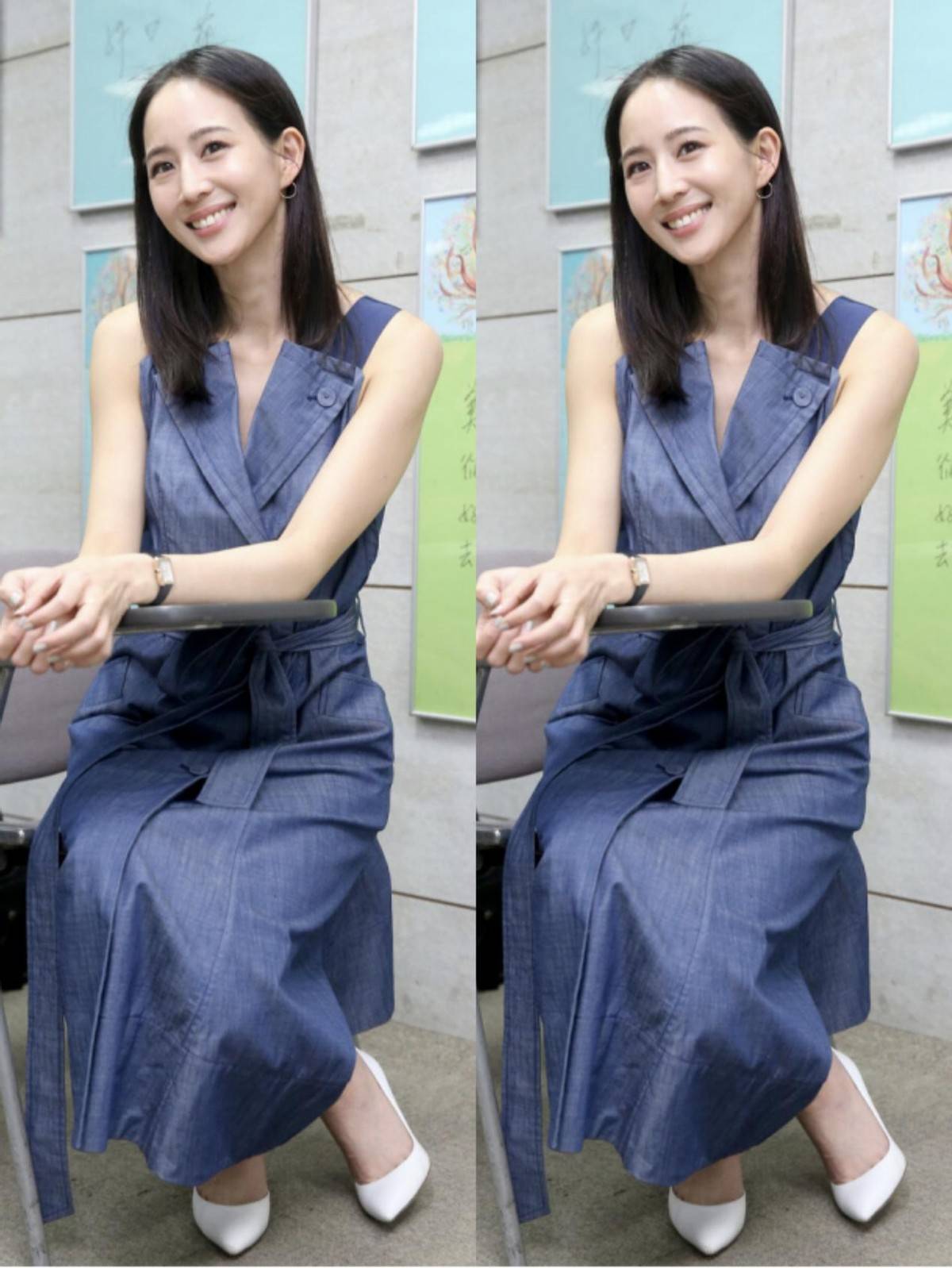 曲线|张钧甯对身材还挺自信的，一袭开叉长裙秀曲线，走起路来好撩人