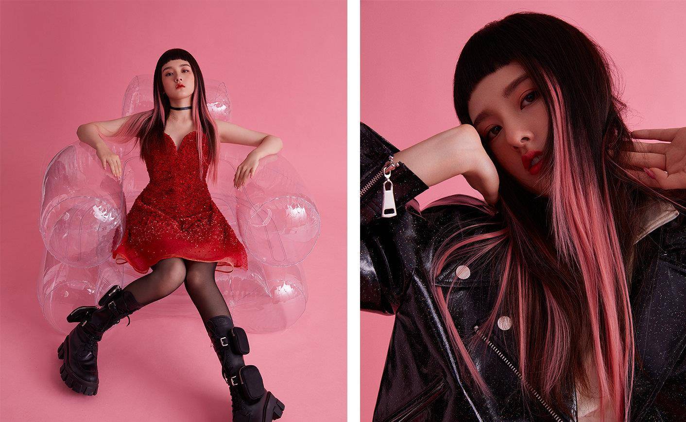 黑色|宋祖儿林允变双生姐妹花,拍二次元风格写真,却被说非主流?