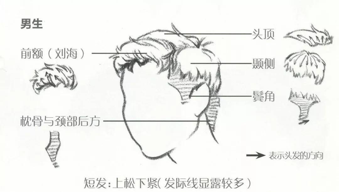 发型|清央在线【写实学院】速写头发绘画要点，拒接画成“方便面”