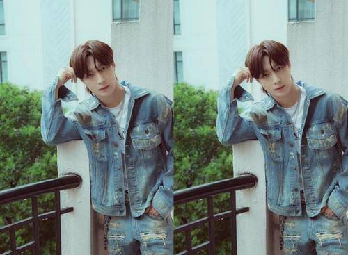 换人|张艺兴换发型如换人,狼尾头配复古外套,靠栏杆随便摆POSE都有型