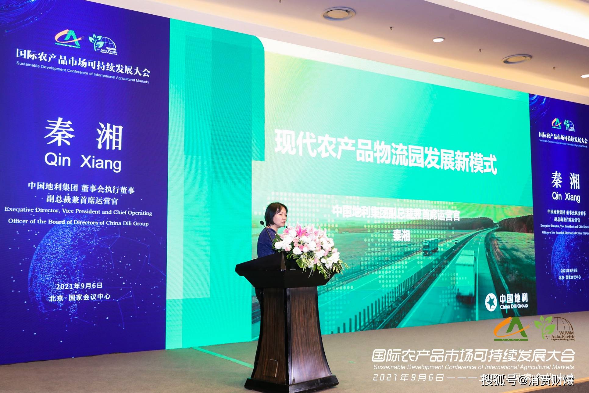 中国地利集团董事会执行董事,副总裁兼首席运营官秦湘作主旨演讲