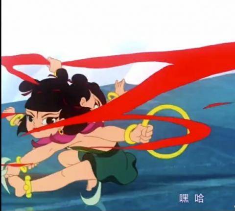 片段中,集齐了孙悟空,哪吒,雪孩子,葫芦娃,蛋生,还有很多儿时熟悉的