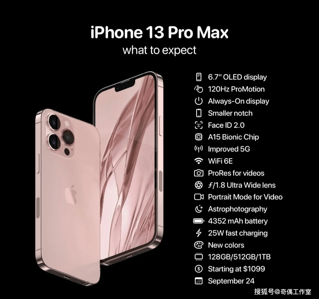 苹果|iPhone 13官宣下周发布：粉色、高刷屏、刘海缩小