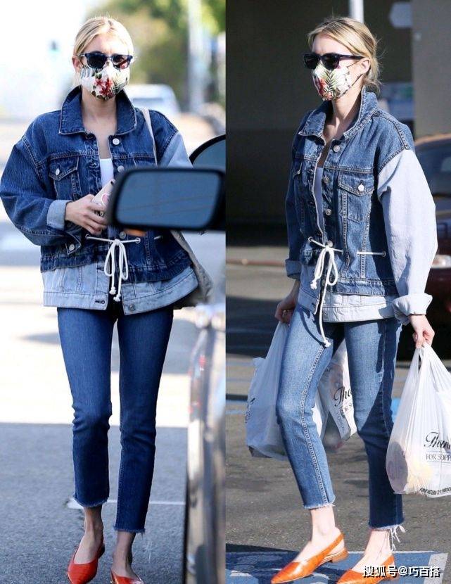 女生|艾玛罗伯茨的街拍,才是牛仔裤穿搭范本,时尚舒适回头率还高