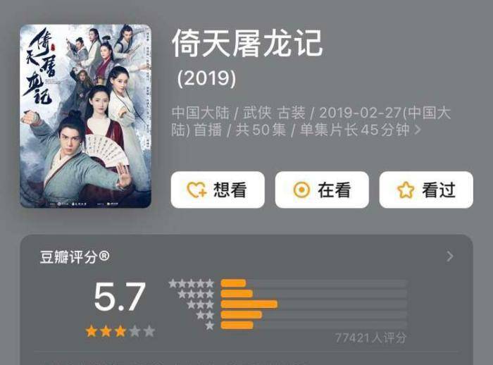 丁冠森|盘点近十年翻拍的10部金庸武侠剧,评分最低2.5分,那最高的呢?