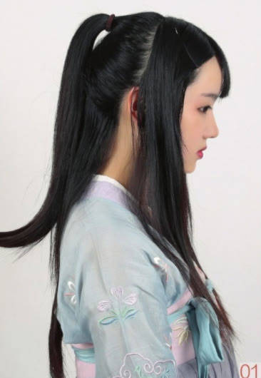 发髻|唐风少女造型：变形灵蛇髻包发