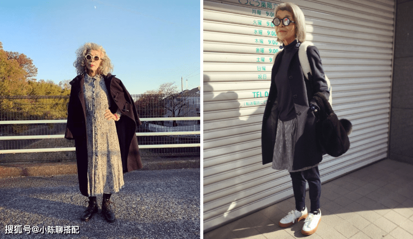 年龄段|黑色凭什么不老气？看这个时尚界的宝藏奶奶就知道，太会穿了