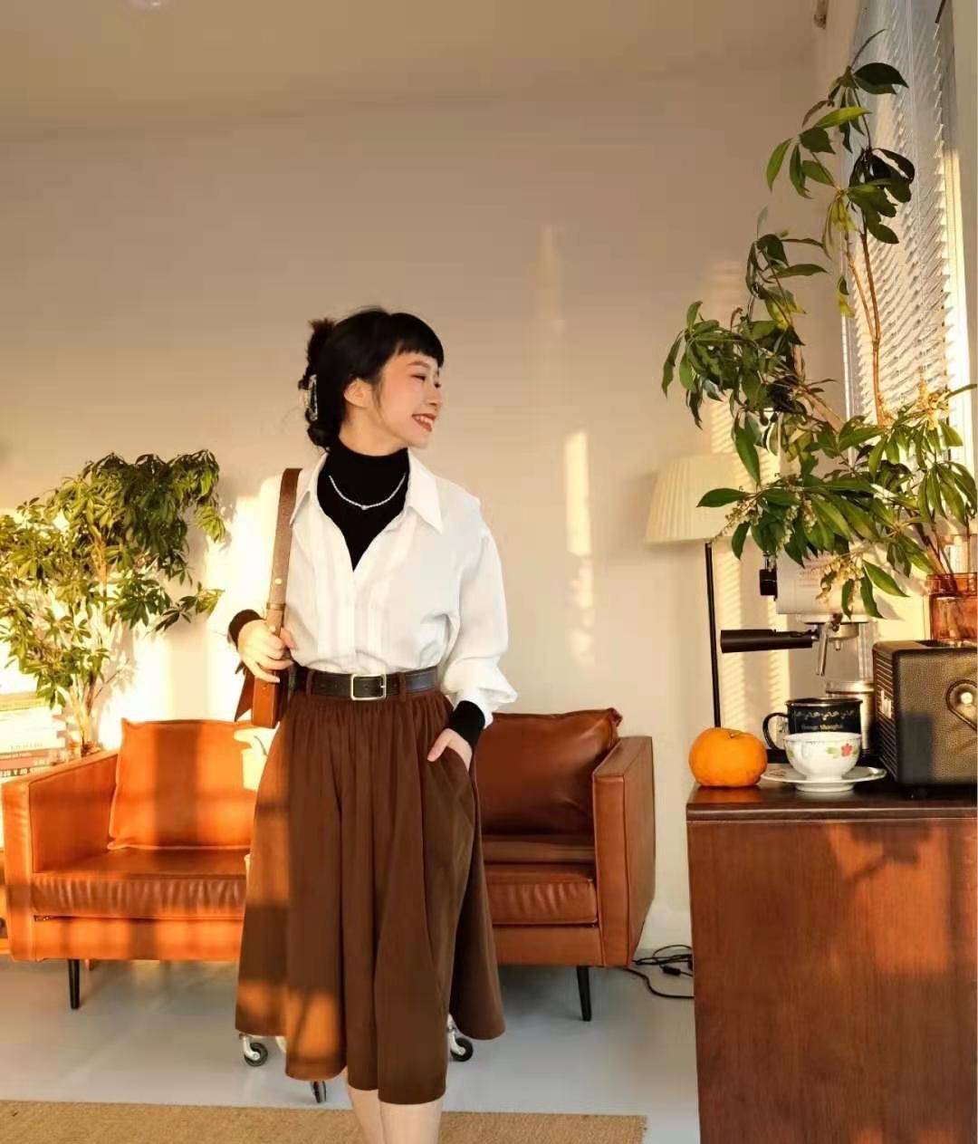 视觉|早春裙子不用多买，有件“伞裙”就够了，遮肉显瘦，还十分精致
