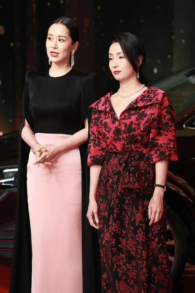 海清|虽然海清穿得不如陶虹花哨，但气场一点不输，看不出5岁年龄差