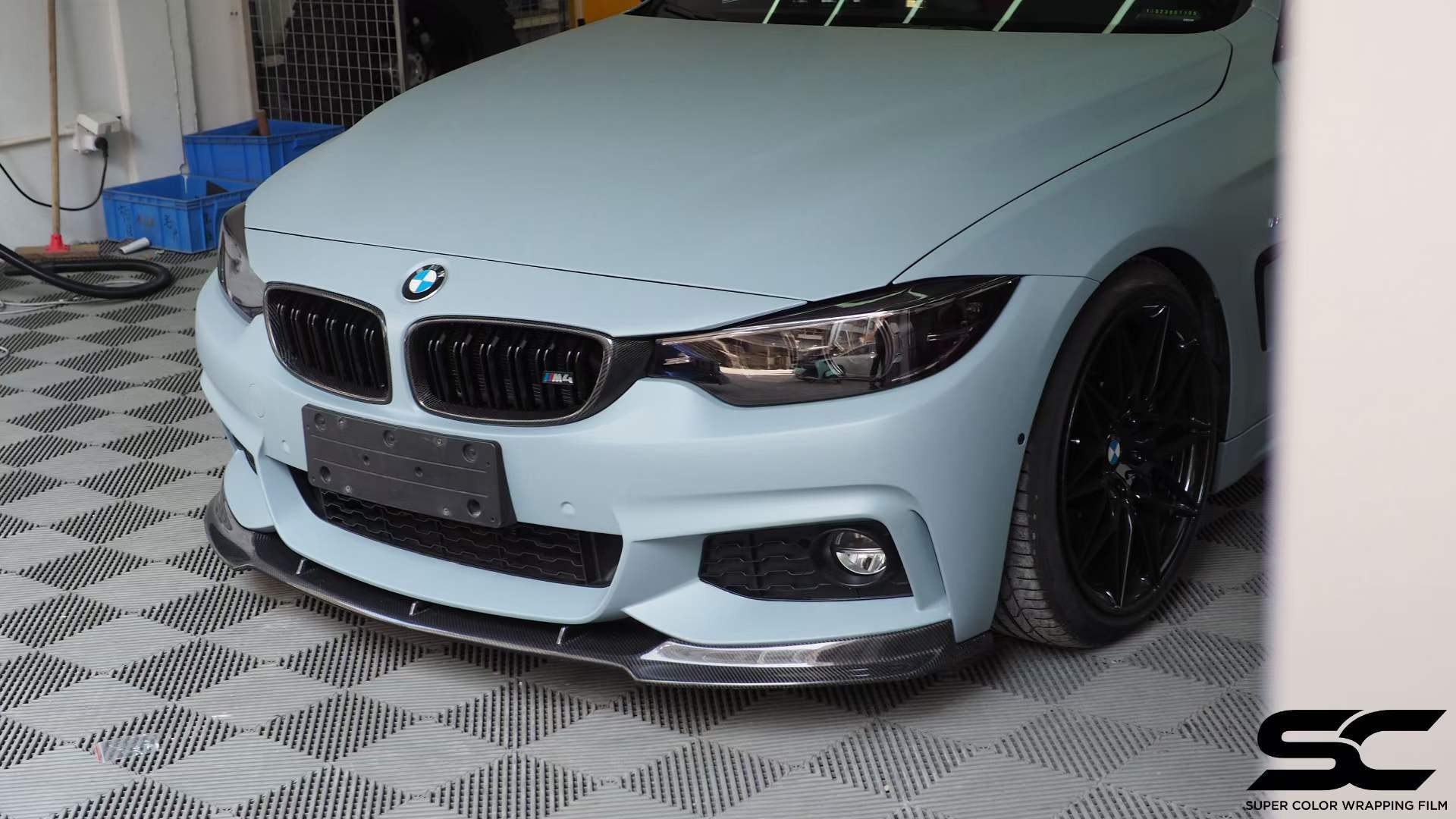 宝马3系全车sc改色膜战舰灰