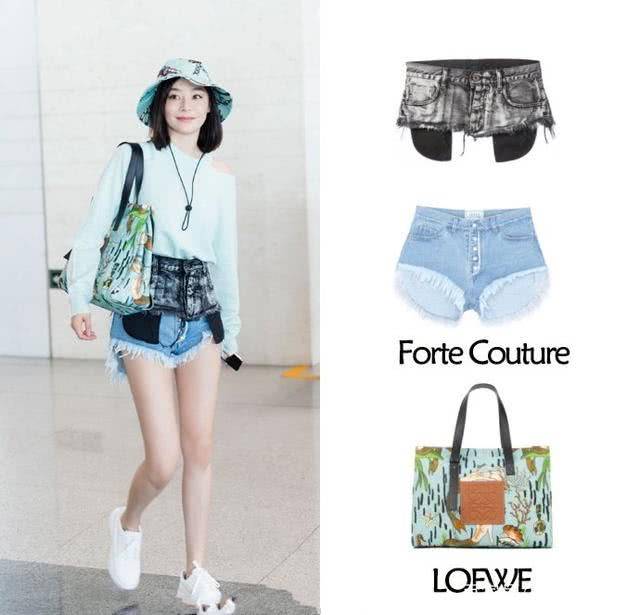 操作 袁姗姗又解锁新搭配,居然能够一次穿下两条短裤,这波操作给满分