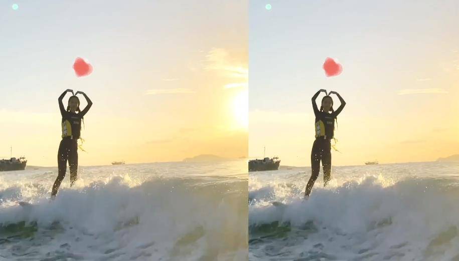 因为Angelababy海上冲浪,素颜无滤镜,这颜值我没眼花吧?