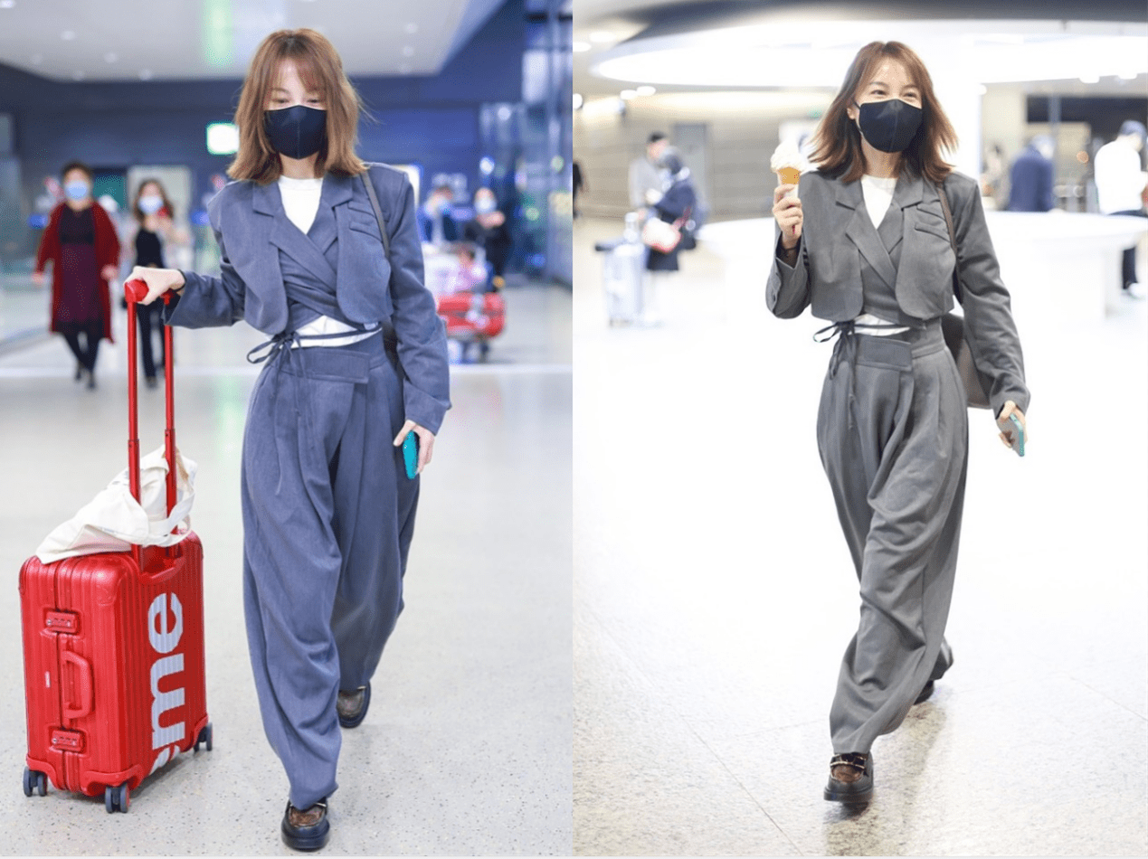 刘海 吴昕素颜也不丑，就是不梳刘海显得额头有点大，但穿着打扮仍精致