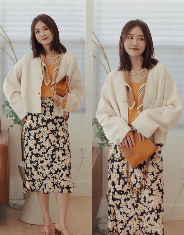 面料 今春流行的奶茶色“开衫”,温柔恬静又大方,尽情演绎气质淑女范