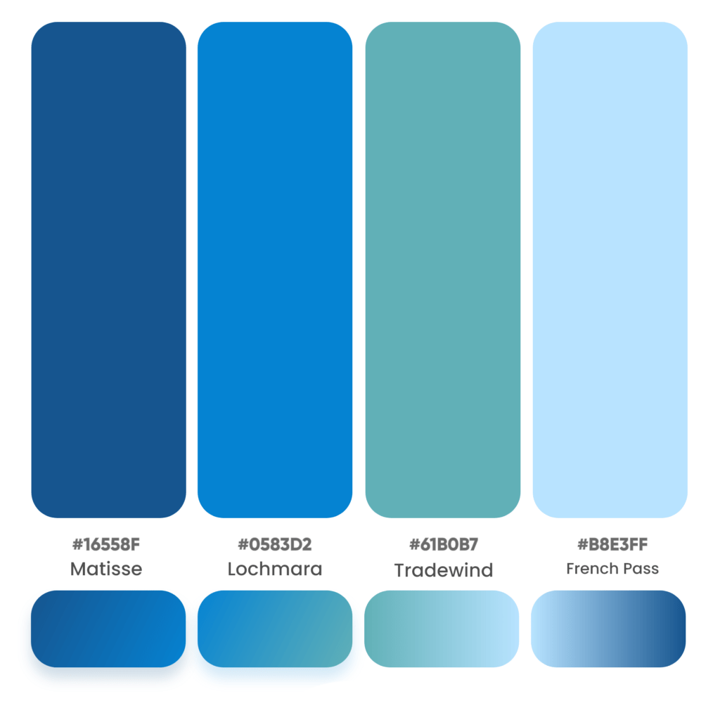 蓝的系色彩搭配方案