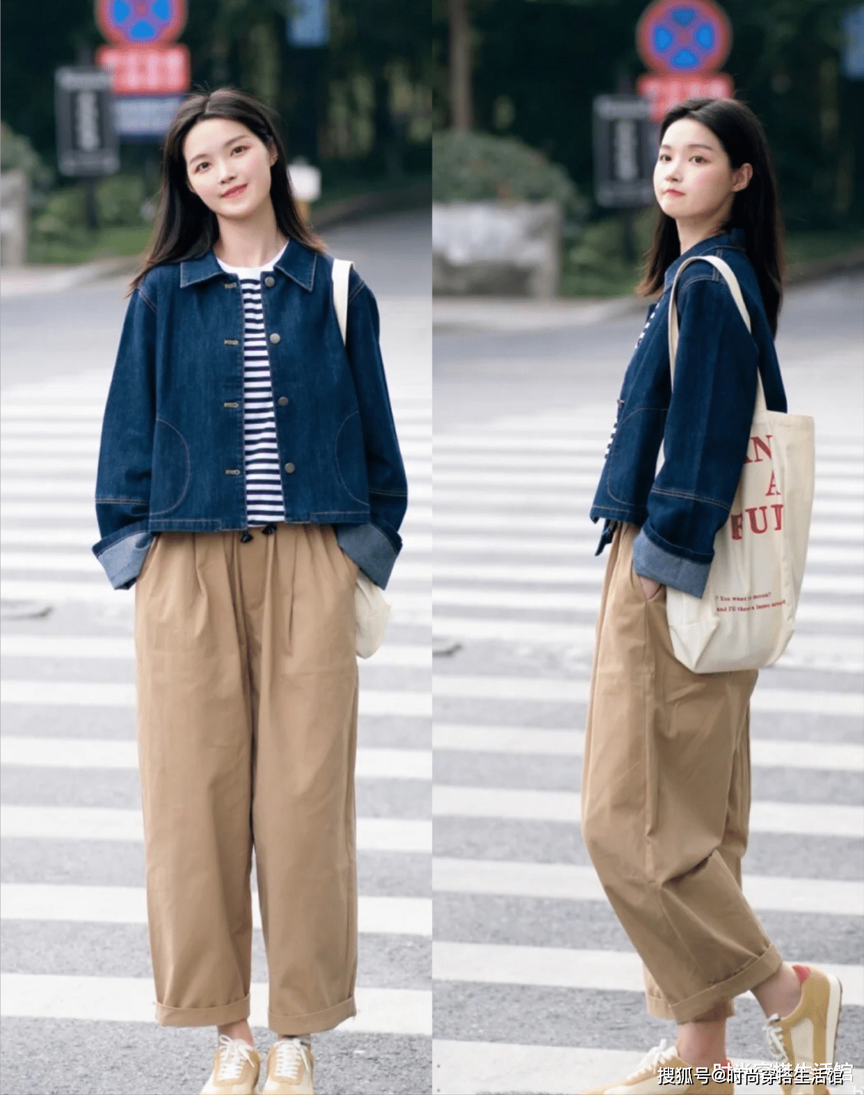 身材 最近火了一种外套：叫”牛仔外套“，青春时尚谁穿谁好看