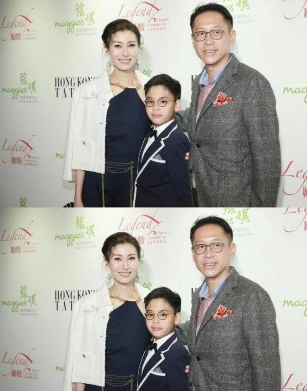 贵妇 李嘉欣嫁入豪门过上阔太生活，与儿子老公一同亮相，贵妇气质满满