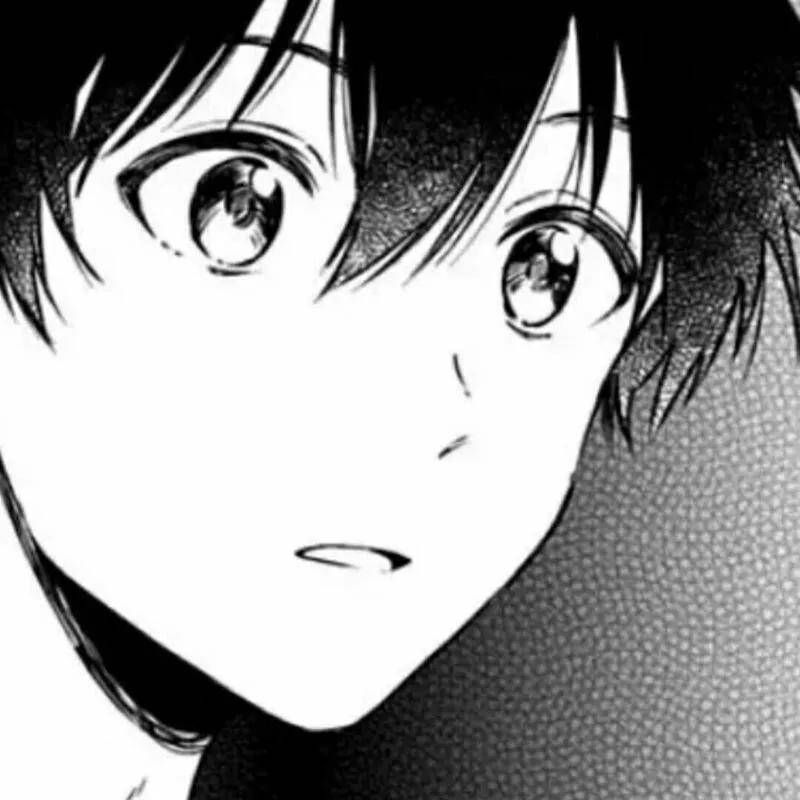 动漫头像|黑白线条动漫男生头像