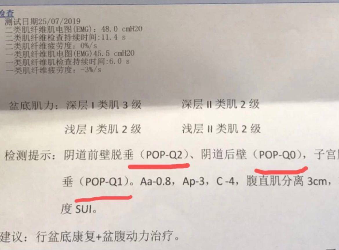 产后修复干货教你轻松看懂盆底肌检查报告