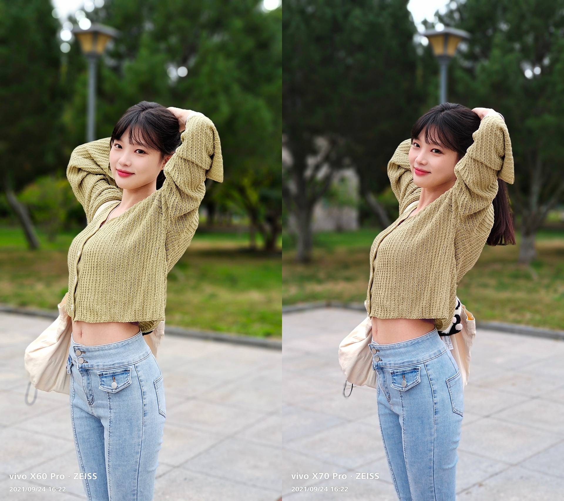 通过x60 pro和x70 pro两部手机后置人像镜头的对比,不难发现,x70 pro
