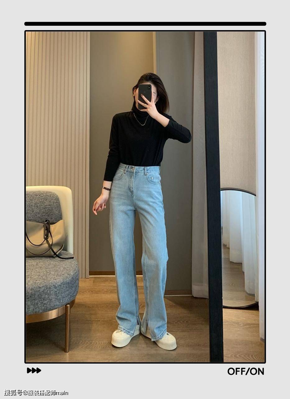 小个子为什么你穿不好阔腿牛仔裤？只因为上衣没选对！