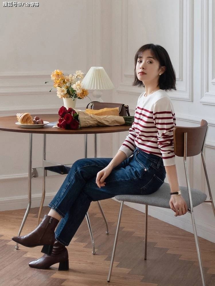 颜色 秋天，“条纹衫”的洋气穿法是这样的，日常实用不挑人，美得高级