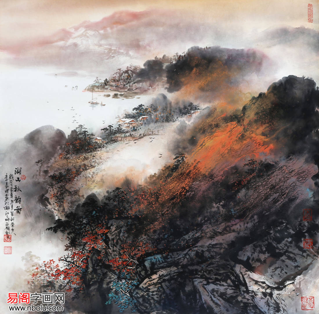 画家李长田师法张大千当今彩墨山水画领军人物_搜狐网