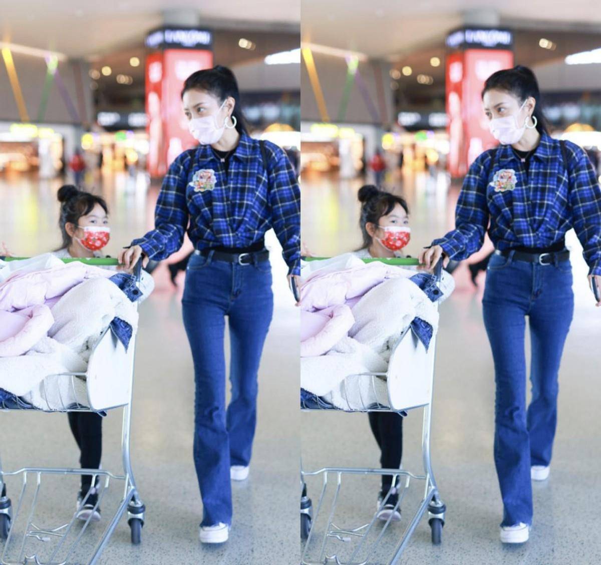 一身 包贝尔娇妻真是时尚辣妈,穿一身运动装抱着女儿,感觉挺有力量的