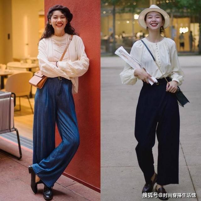 帆布鞋 秋天穿阔腿裤,搭什么鞋子才好看又时髦?