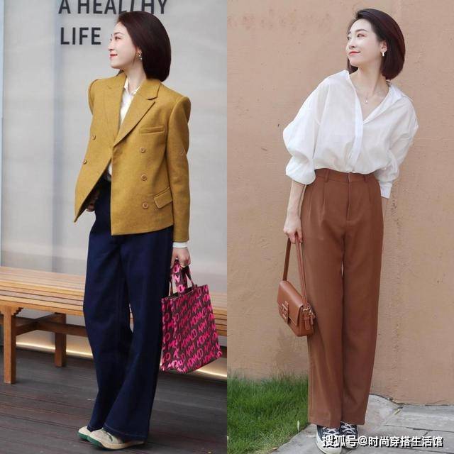 帆布鞋 秋天穿阔腿裤,搭什么鞋子才好看又时髦?
