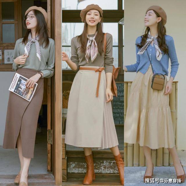 身长 入秋后，穿“半身长裙”很优雅，但要搭对了上衣、鞋子才会更时髦