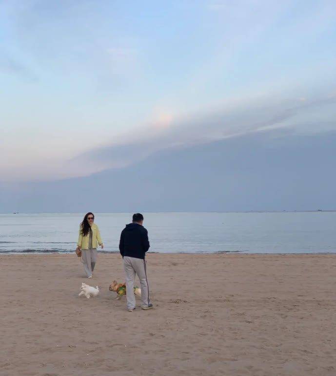 身材 网友海边偶遇杜江一家?霍思燕身材明显发福,与杜江形成鲜明对比