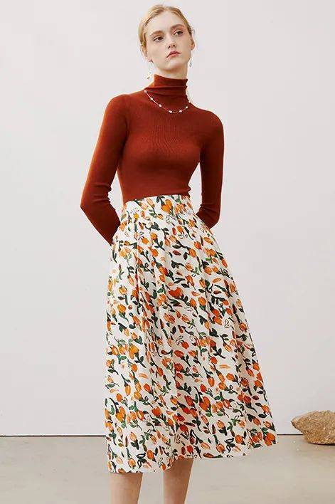 气质 大毛衣+半裙,才是2021秋冬最气质时髦的打开方式!