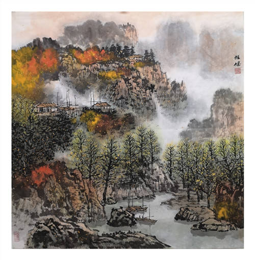 悠悠山水情谢维健彩墨山水画作品展
