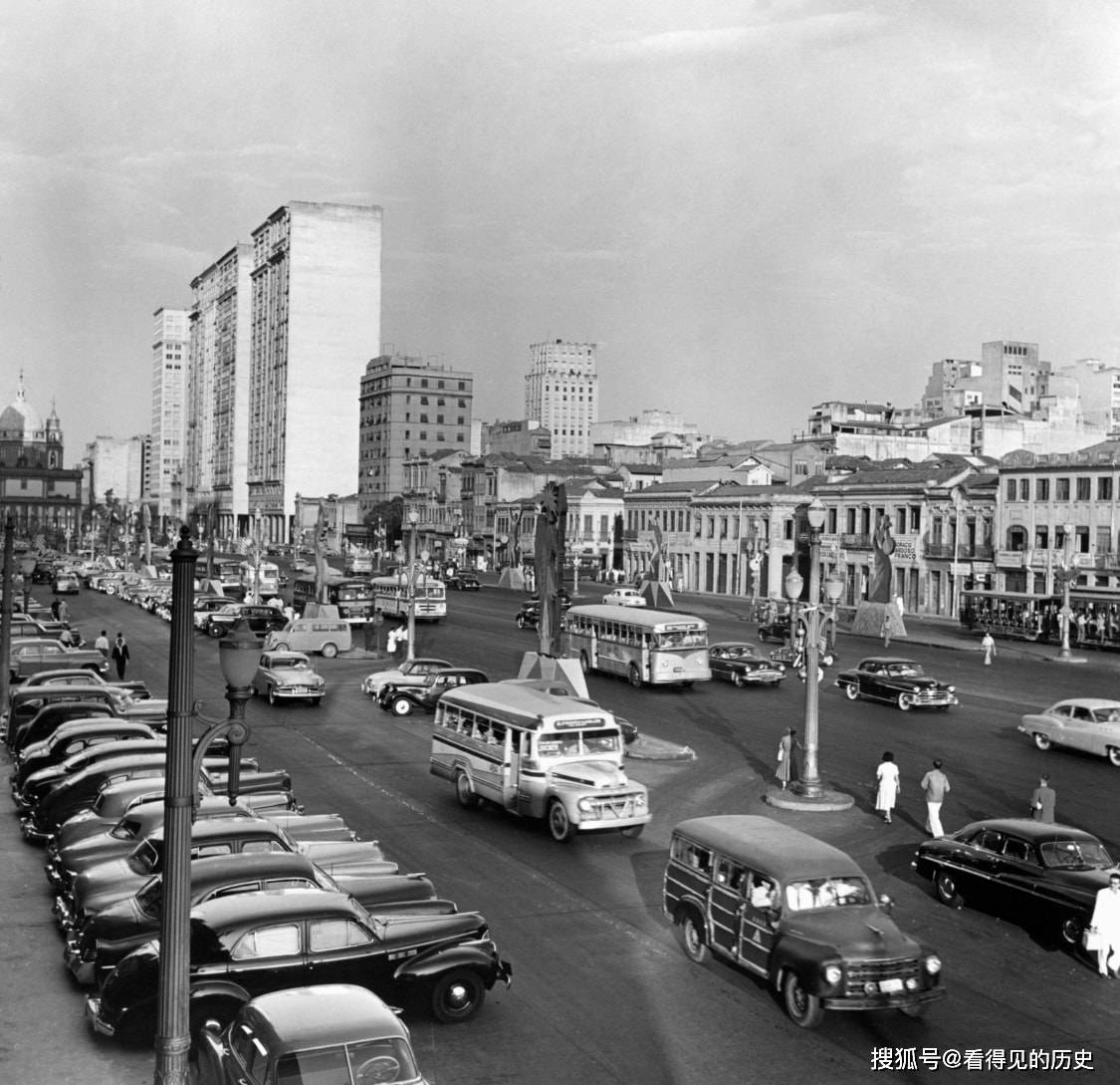 老照片1954年的巴西那时的里约热内卢就已经很是繁华