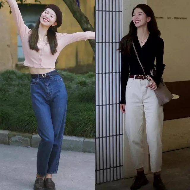 长度 小个子“不穿高跟鞋，也能显高”的技巧，藏在“上衣+九分裤”中