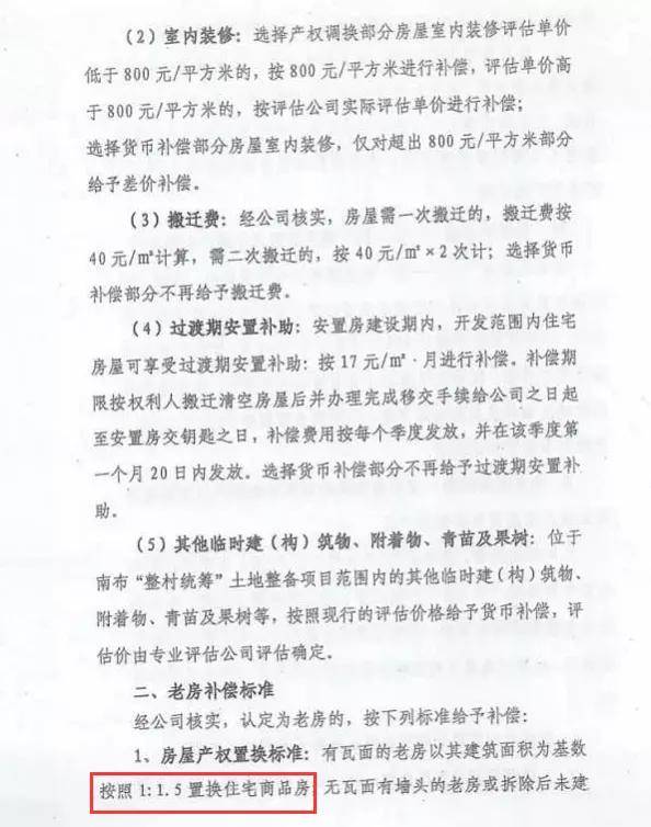 深圳小產權房舊改的拆遷補償標準