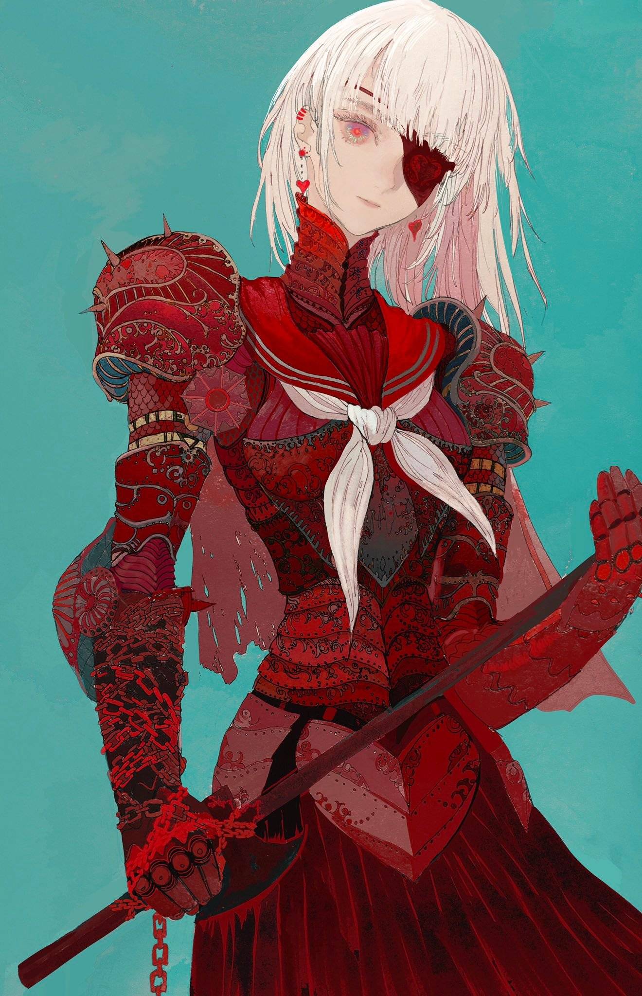 幻想 平涂风格的幻想系人物插画,每一幅作品都似乎在讲故事