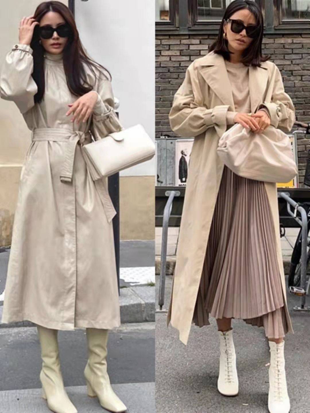 风衣 秋冬风衣不要“随便穿”，四个技巧+四个公式，优雅高级还特显高